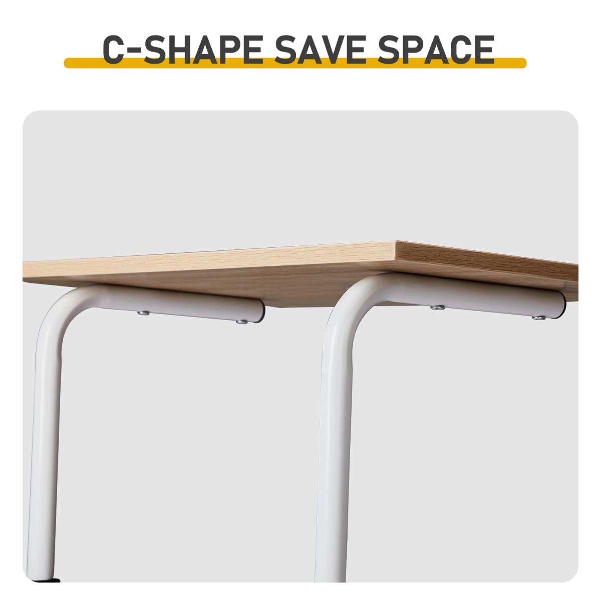 Adjustable Oak-Finish P2 Particle Board Computer Desk (60cm) - Versatile & Space-Saving