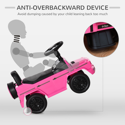 Benz G350 Kids Ride on Sliding Car w/ Under Seat Storage No Power Pink HOMCOM