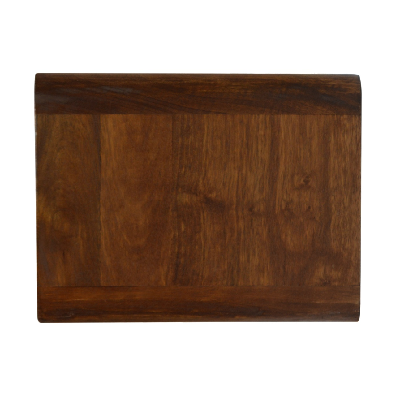 Artisan Furniture Solid Wood Floating Curved Chestnut Bedside, Brown, 2Drawers