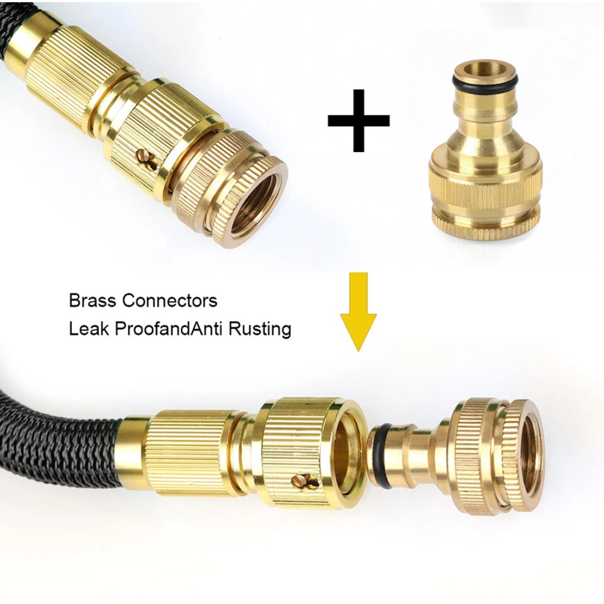 Heavy Duty 100FT Expandable Garden Hose Pipe Flexible With Water Spray Gun UK