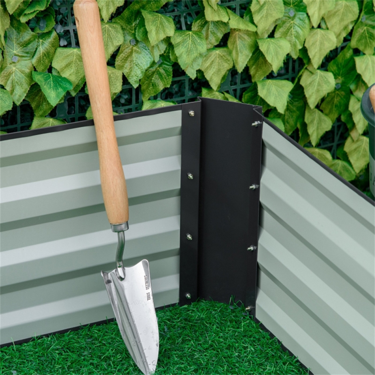 Grey Steel Garden Bed
