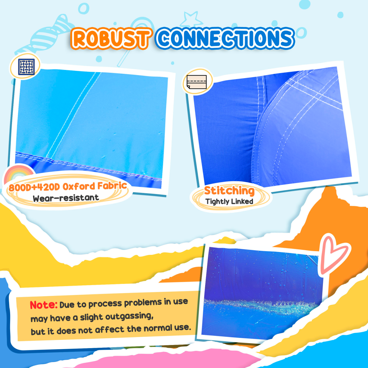 Kids Bouncy Castle with Double Slides Pool Trampoline with Blower