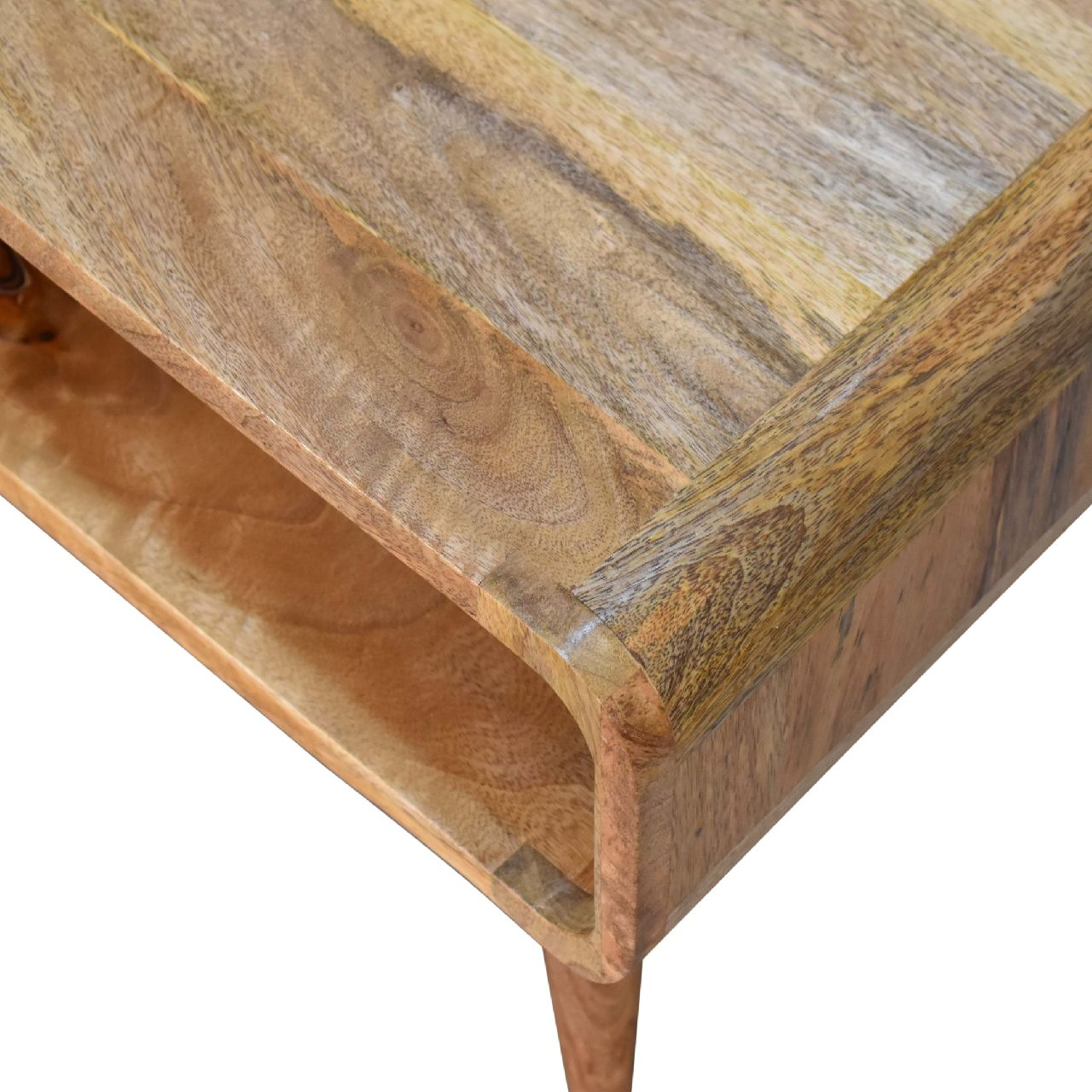 Artisan Furniture Solid Wood Open Oak-ish Media Unit, Beige