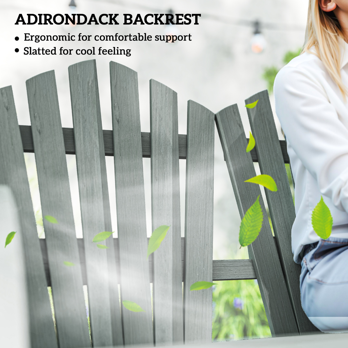 Elegant Grey Outdoor Chair with Ergonomic Support and Strong Design