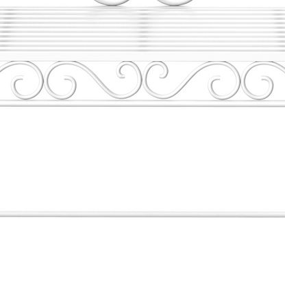 2 Seater Metal Bench Park Seating Outdoor Furniture Chair w/ Backrest White