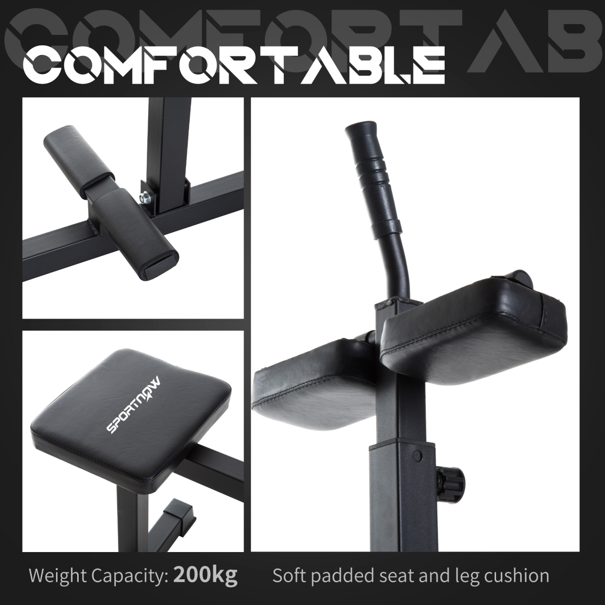 SPORTNOW Seated Adjustable Leg Extension Machine with Plate Loaded