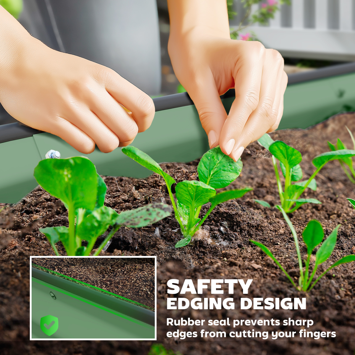 Garden Raised Planters Set - Durable Galvanised Steel for Outdoor Use