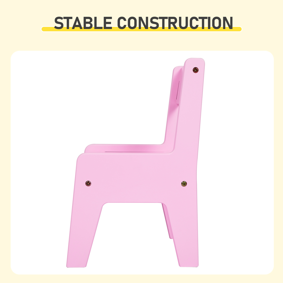 Kids Study Desk and Chair Set with Storage, Pink MDF, 60.5*41.5*50cm