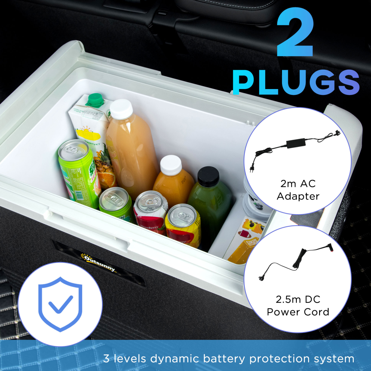 50L Car Refrigerator 12V Portable Freezer for Camping, Driving Outsunny