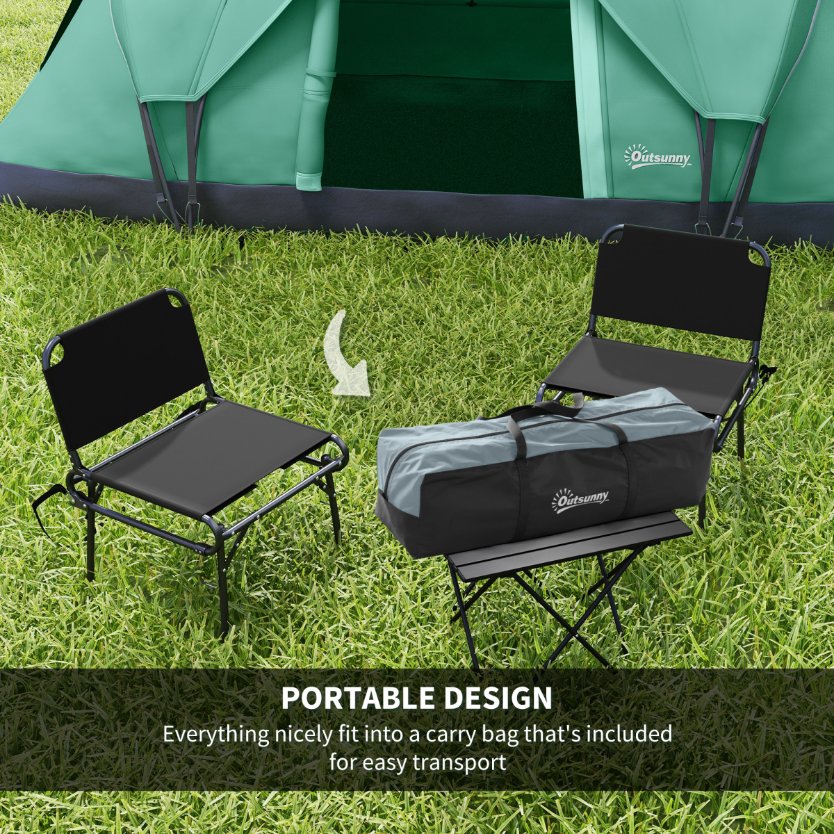 Outdoor  Camping Tent For 5-6 W/ Bag, Fiberglass & Steel Frame