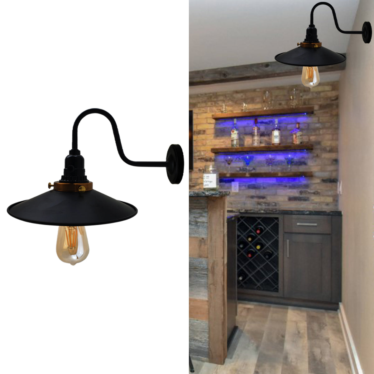 Retro Industrial Indoor Metal Lily Cage Wall Light Sconce Vintage Lamp Fittings~2462