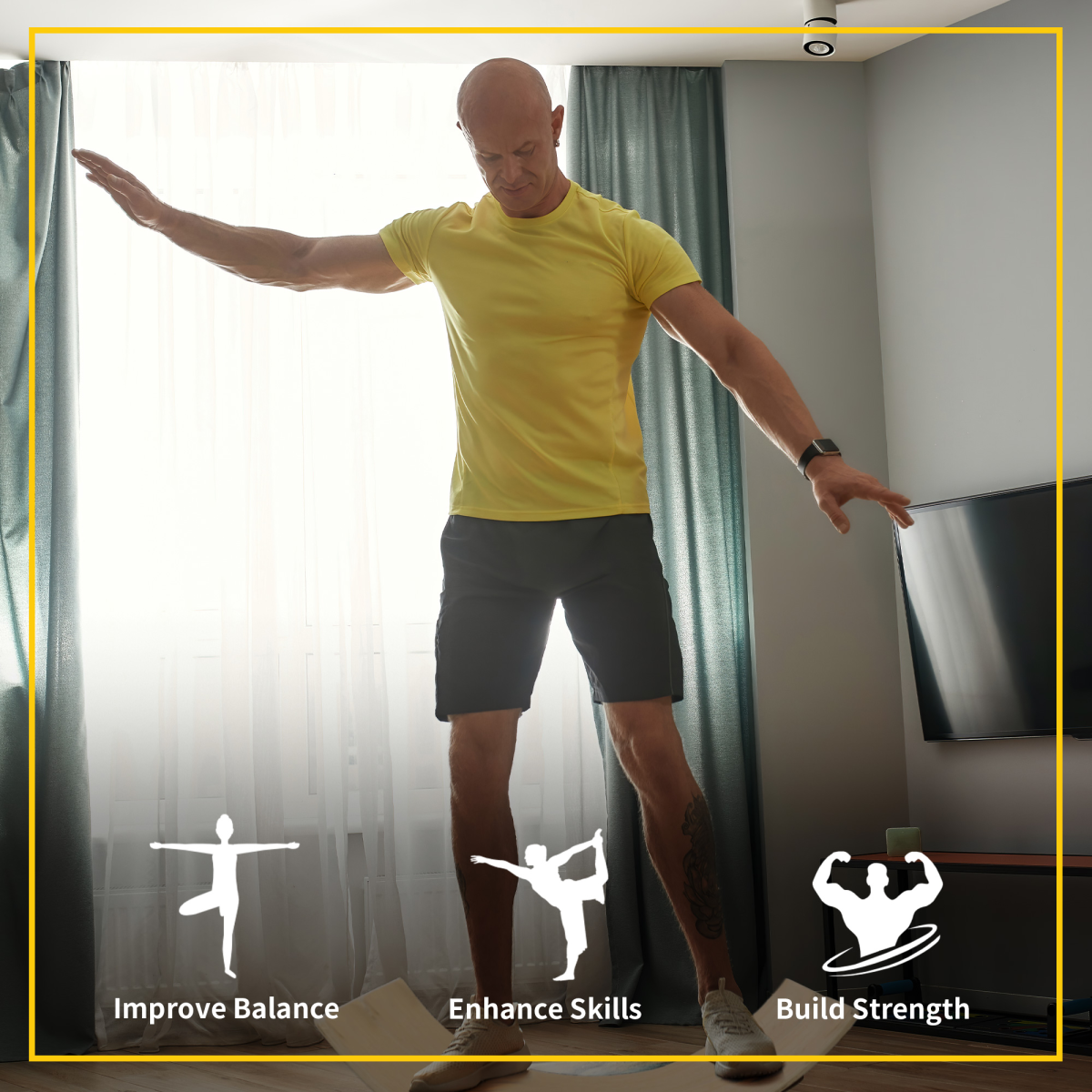 HOMCOM Wood Wobble Board W/ Ropes, Baby Rocker Balance Board for Kids, Adults