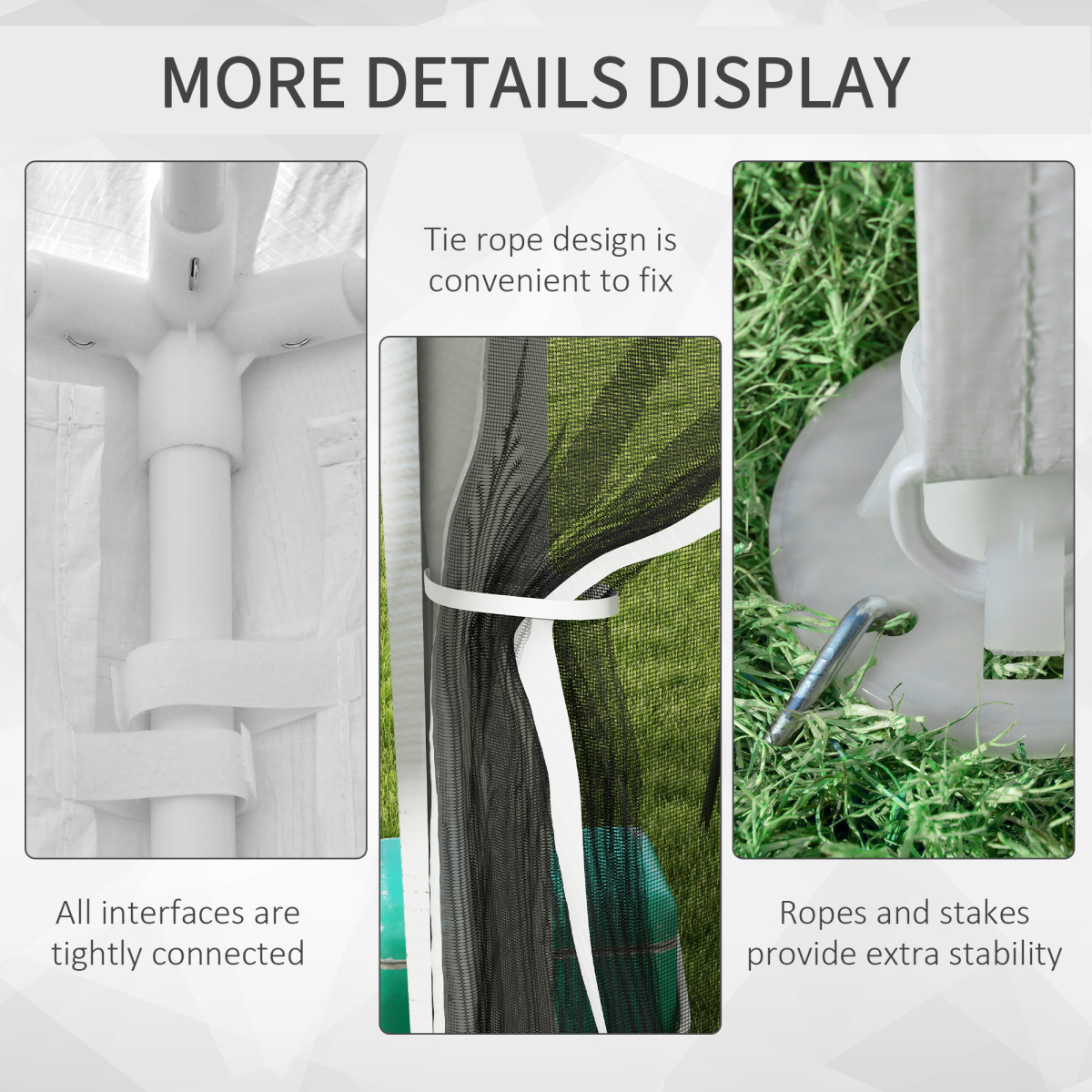 Outsunny 4 x 3m Party Tent Waterproof Garden Gazebo Canopy Wedding Cover Shade