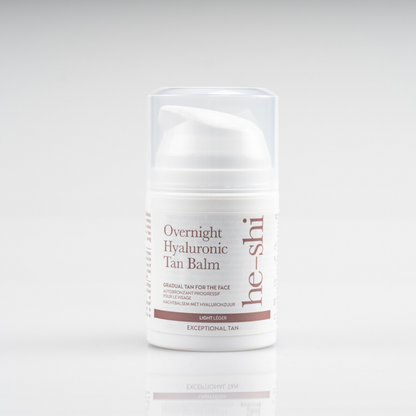 He-Shi Overnight Hyaluronic Self Tan Balm 50ml - Relaxing Facial Night Tan