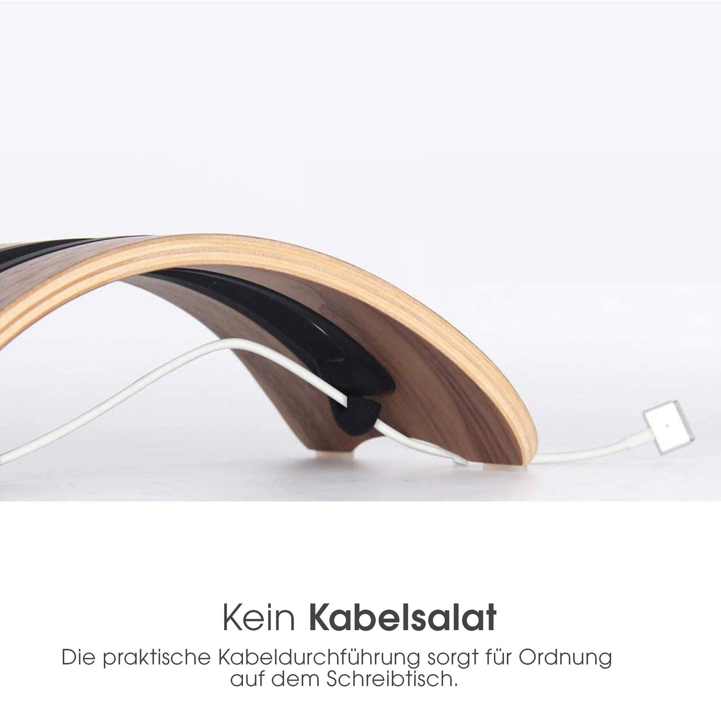 TerraTec Wood Two MacBook Stand/Dock Made of Real Wood for MacBook Pro and MacBook Air