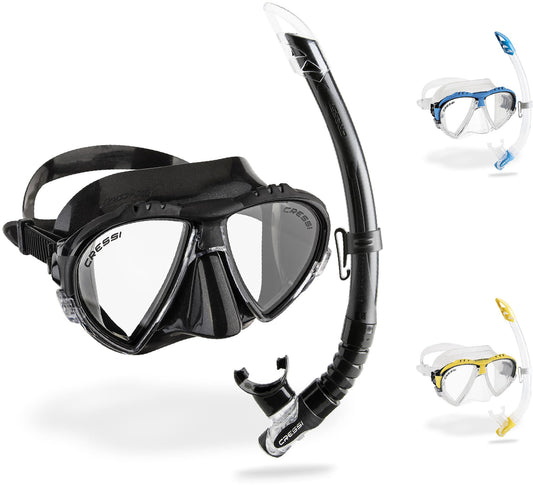 Cressi Matrix and Gamma Combo Diving Snorkelling Set - Black