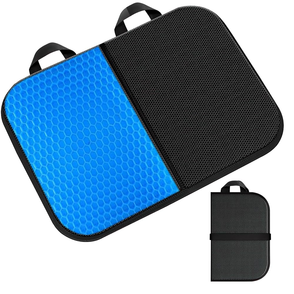 KBIBCK Gel Seat Cushion, Foldable Seat Cushion, Portable Travel SeatCushion for Sitting, Airplane Pressure Relief Cushions