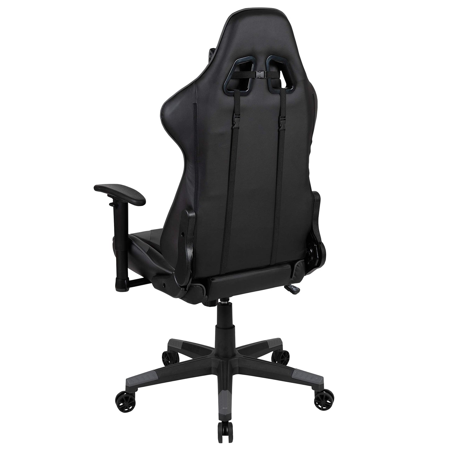 Flash Furniture X20 Gaming Chair Racing Office Ergonomic Computer PC Adjustable Swivel Chair with Fully Reclining Back in Gray LeatherSoft