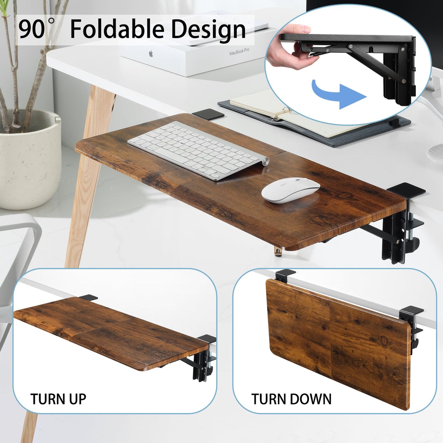 ETHU Foldable Desk Extender Tray 68x29cm