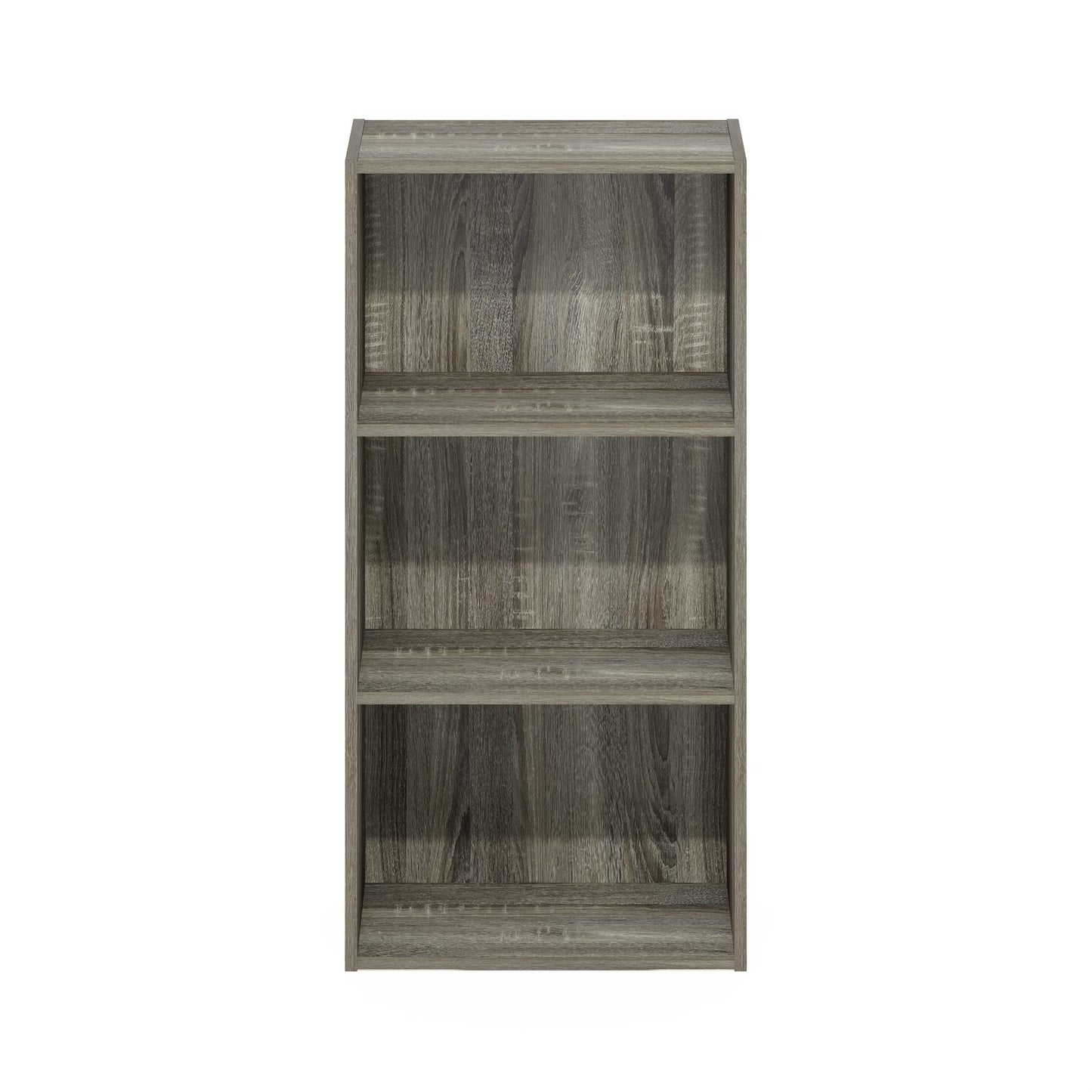 Furinno LUDER Book Shelf, 3-Tier Modern Bookshelf, Open Shelves Bookcase 9.3 x 16 x 31.4, for Living Room, Bedroom, Home Office, French Oak