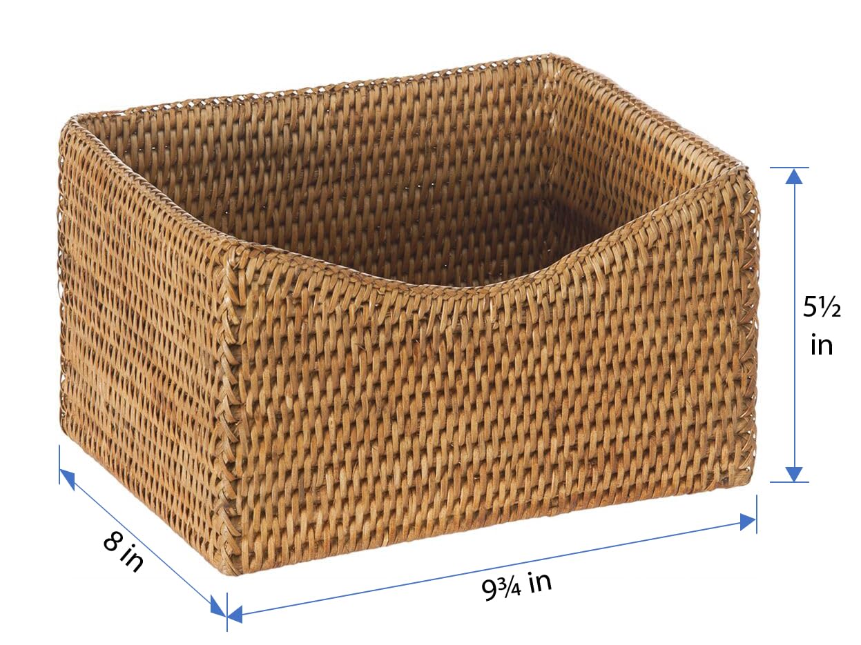 KOUBOO La Jolla Rattan Organizing and Shelf Basket, Honey-Brown