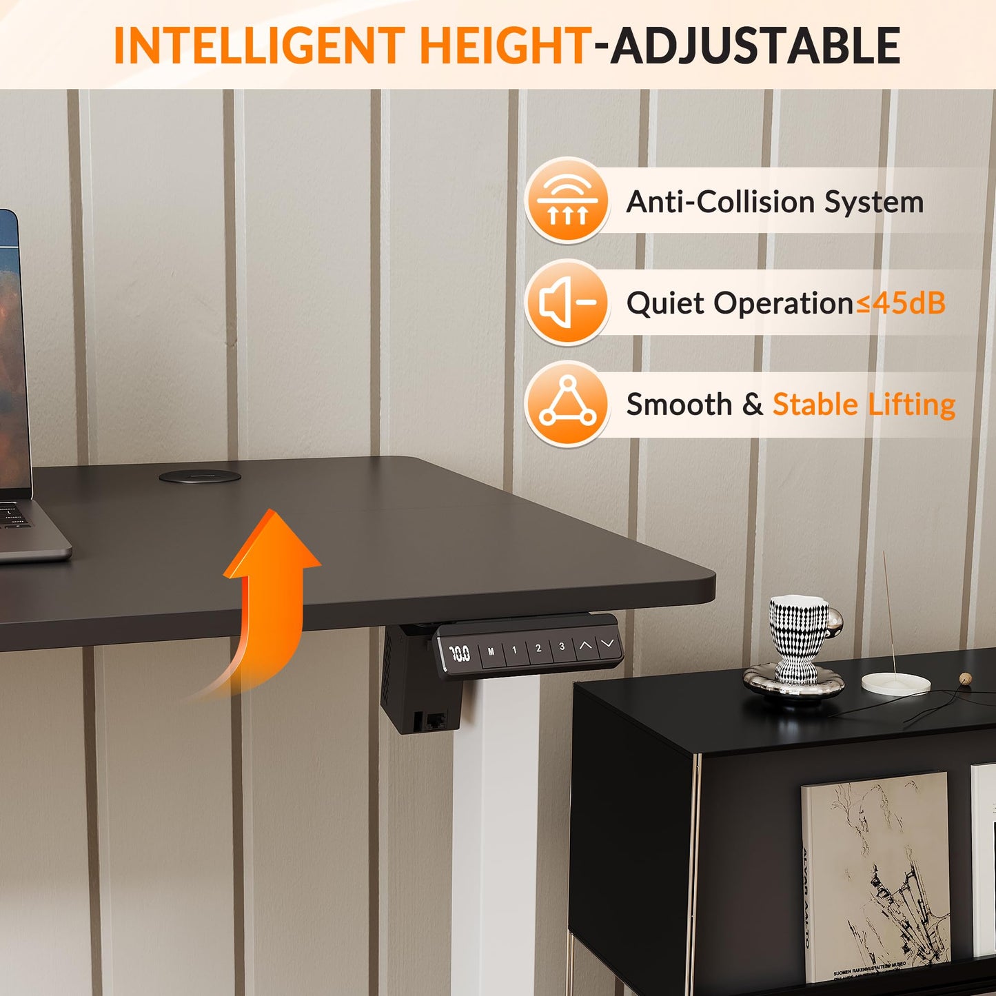 ELEGANT Electric Standing Desk 100x60cm, Height Adjustable Sit Stand Desk