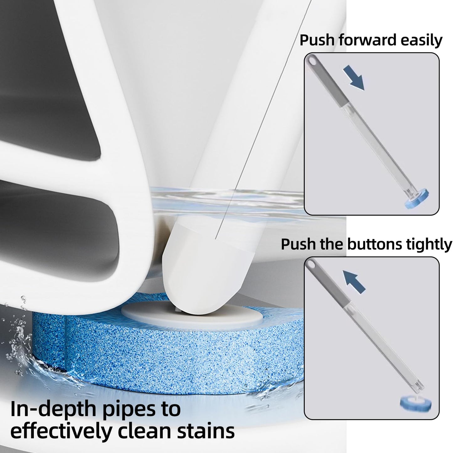 Disposable Toilet Brush Refills with 3 Fresh Scents, Hygienic Cleaning Pads for Bowl Buddy & Compatible Handles, 18-Pack (No Handle Included)