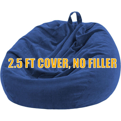 Nobildonna Bean Bag Chair Cover No Filler for Kids Beanbag Stuffed Animal Storage Without Filling Plush Toys Holder and Organizer Soft Premium