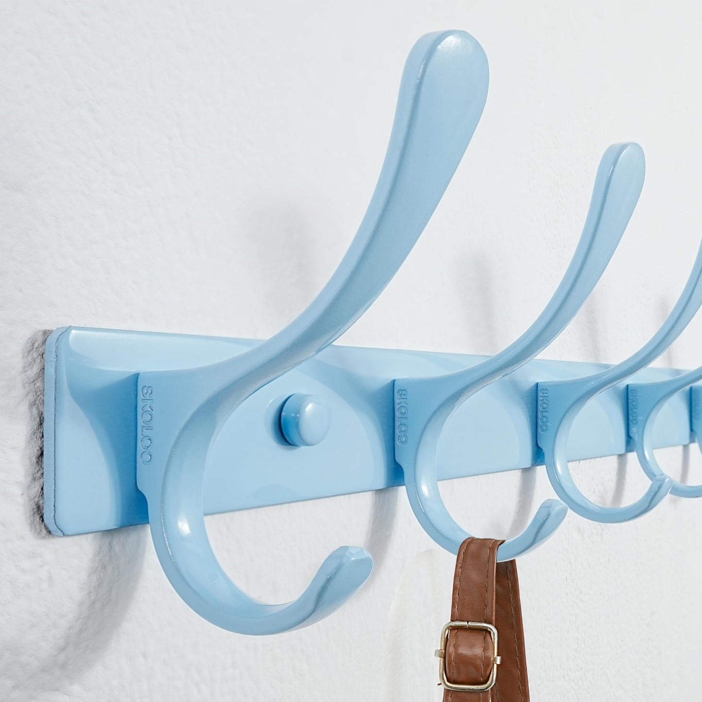 SKOLOO Coat Rack Wall Mounted - 10 Hooks, Pack of 2, Heavy Duty, Stainless Steel, Metal Wall Coat Hanger, Sturdy Wall Hooks for Hanging Coat, Jacket