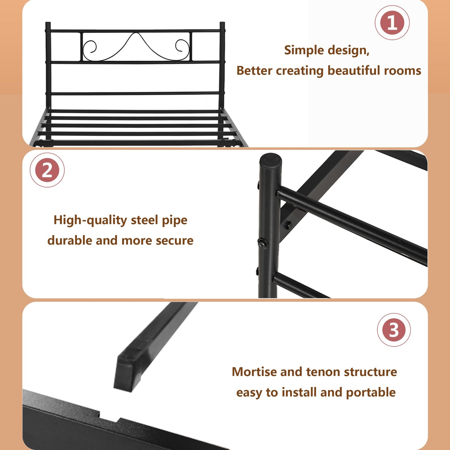FurnitureR Childrens Bed 3ft Single Bed Frame for Kids Boys Girls,Sleek Appeal Design,Easy Assembly,No Box Needed,Fit for 190x90 Mattress,Beard