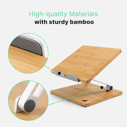 MY FAT GORILLA Bamboo Laptop Stand - Laptop Riser - Laptop Stand For Desk - Laptop Riser For Desk - Laptop Accessories - Desk Accessories - Office