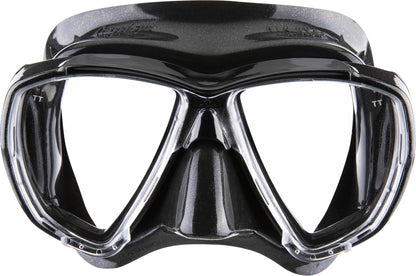 CRESSI Big Eyes+Alpha Ultra Dry Combo Black/Black - Combo Set Mask + Snorkel UD for Diving and Snorkelling, Black/Black, One Size, Adults