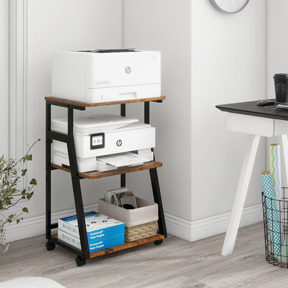 PUNCIA 50x40x75cm Printer Stand, 3 Tier Printer Table with Storage