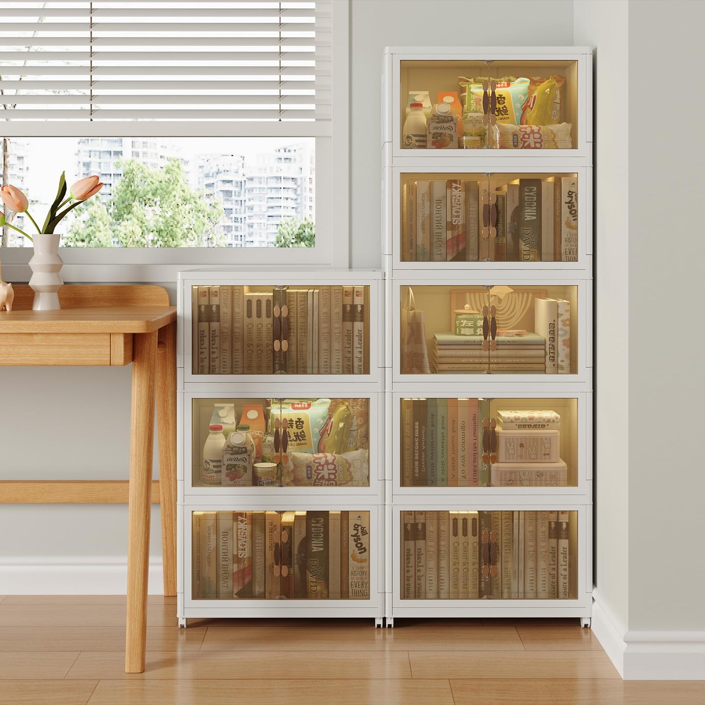 Stackable Plastic Storage Boxes with Lids White Storage Box on Wheels