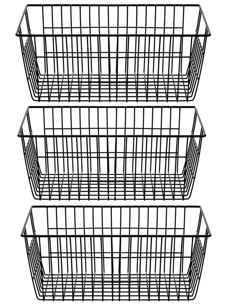 SANNO Freezer Basket Wire Organizer Storage Baskets Storage Bin Baskets for Organizing Kitchen Cabinets, Pantry, Freezer