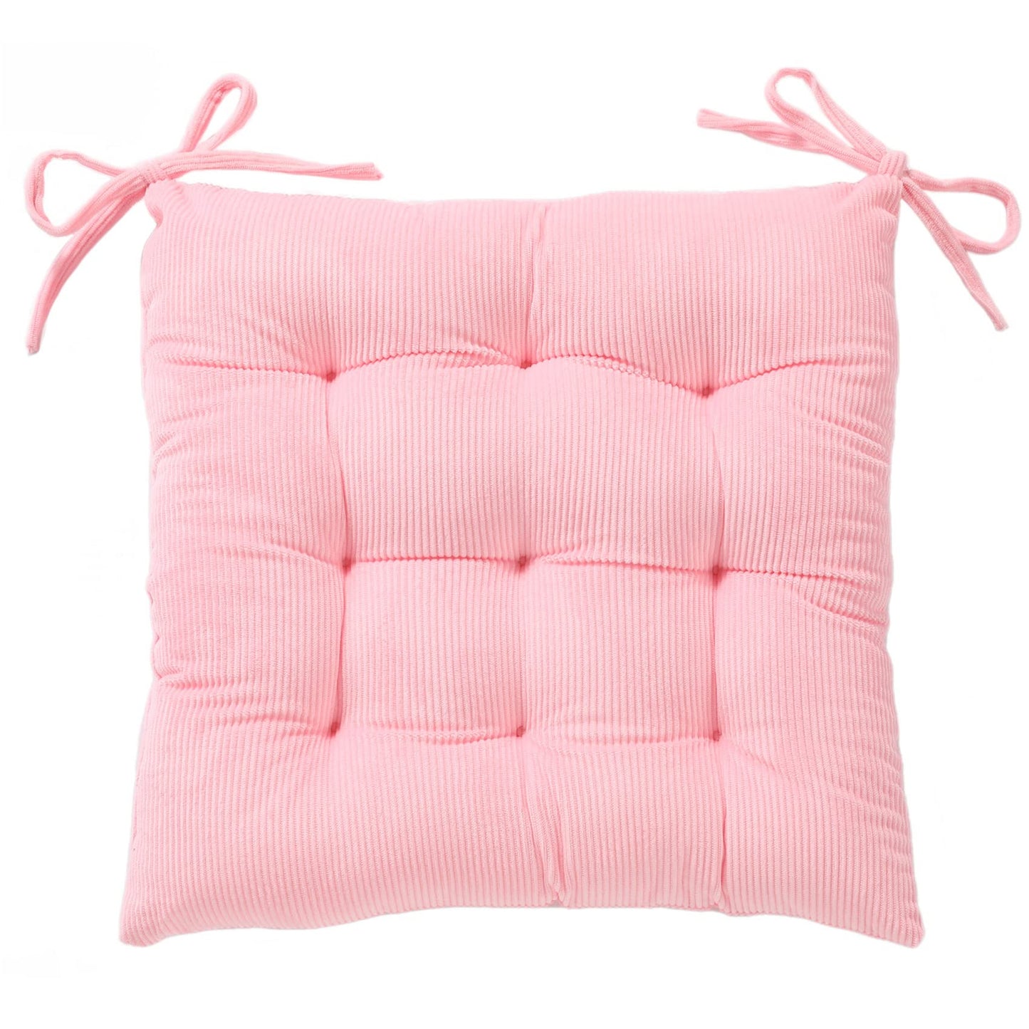 XQ HOUSE Corduroy Chair Cushion with Ties Ultra Soft Warm Floor Cushion for Kids Reading Nook Comfortable Square Seat Cushion for Adult 15.7”x15.7”