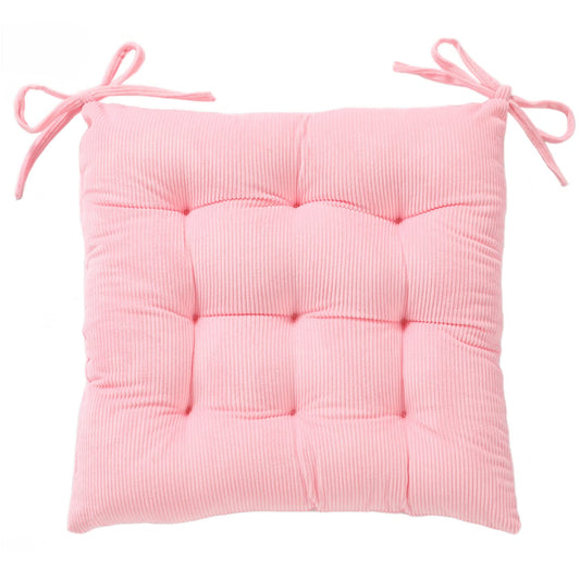 XQ HOUSE Corduroy Chair Cushion with Ties Ultra Soft Warm Floor Cushion for Kids Reading Nook Comfortable Square Seat Cushion for Adult 15.7”x15.7”