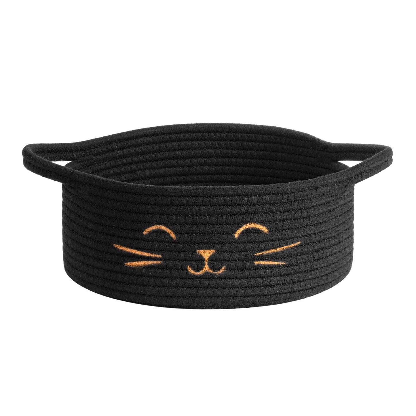 TIMEYARD Small Storage Basket Pet Basket for Cats and Dogs Black