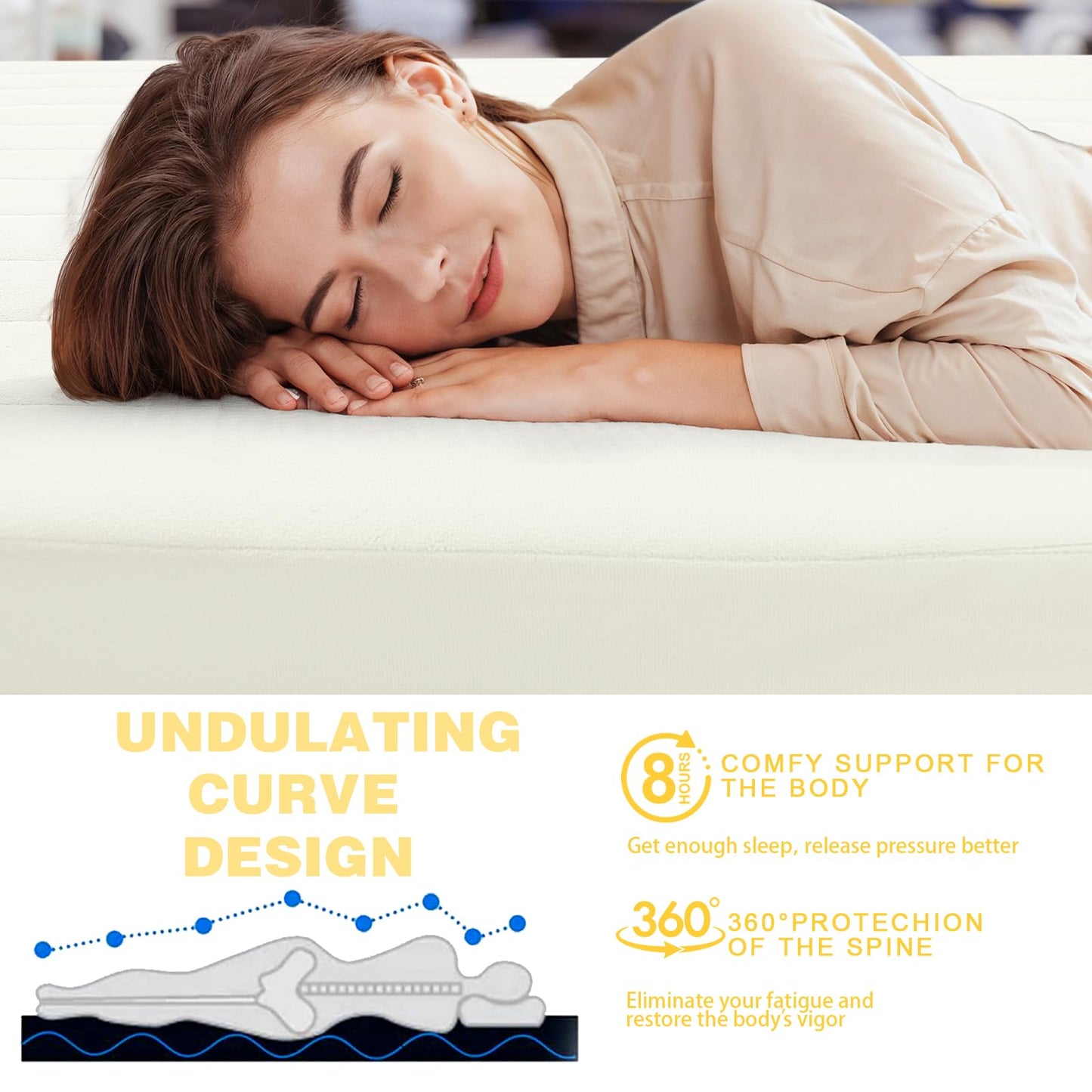 MeMoreCool Roll Up Floor Mattress Single 190x90cm, Beige