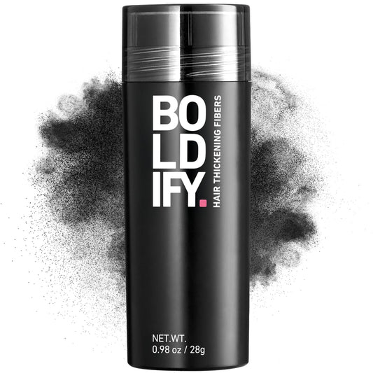BOLDIFY Hair Fibres (28g) - Fill In Thinning and Fine Hair for an Instantly Fuller, Thicker Look - 14 Shades for Women and Men - Black