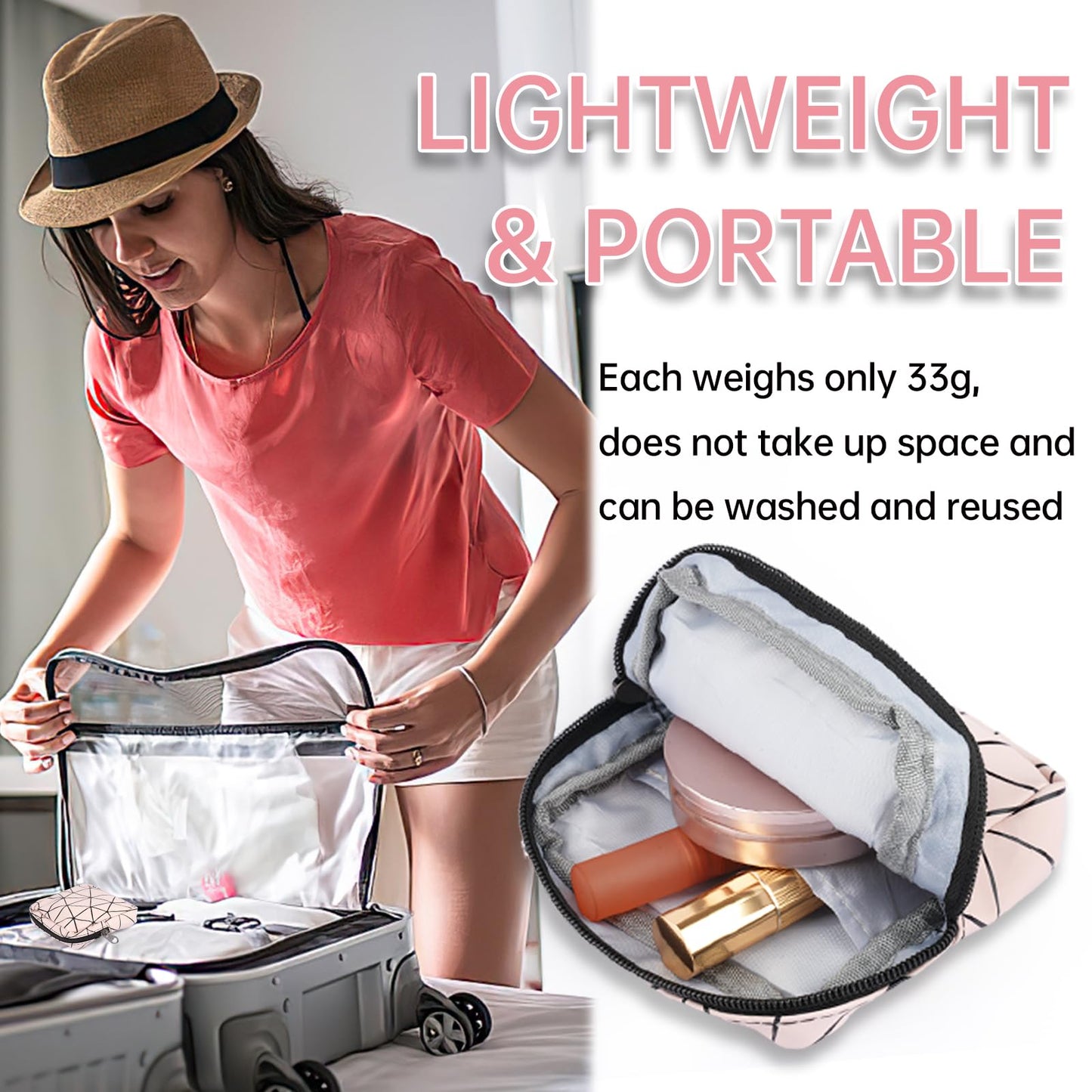 3 Pcs Sanitary Pad Storage Bag, Portable Sanitary Towel Holder Reusable