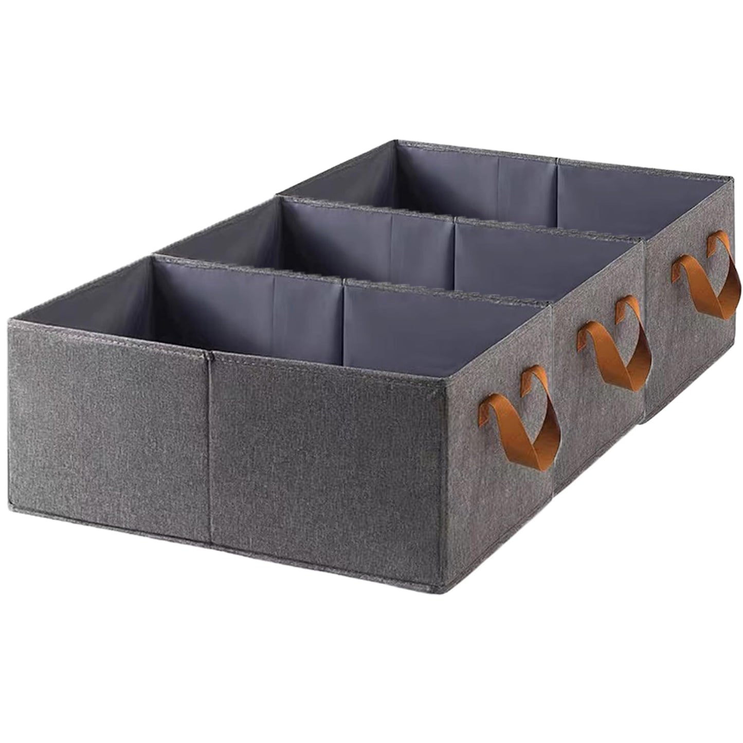 Bigingjia Wardrobe Storage Organiser Set 3,Large Fabric storage baskets with Handles, Collapsible Storage Bins for Organizing Clothes, Toys, Towels