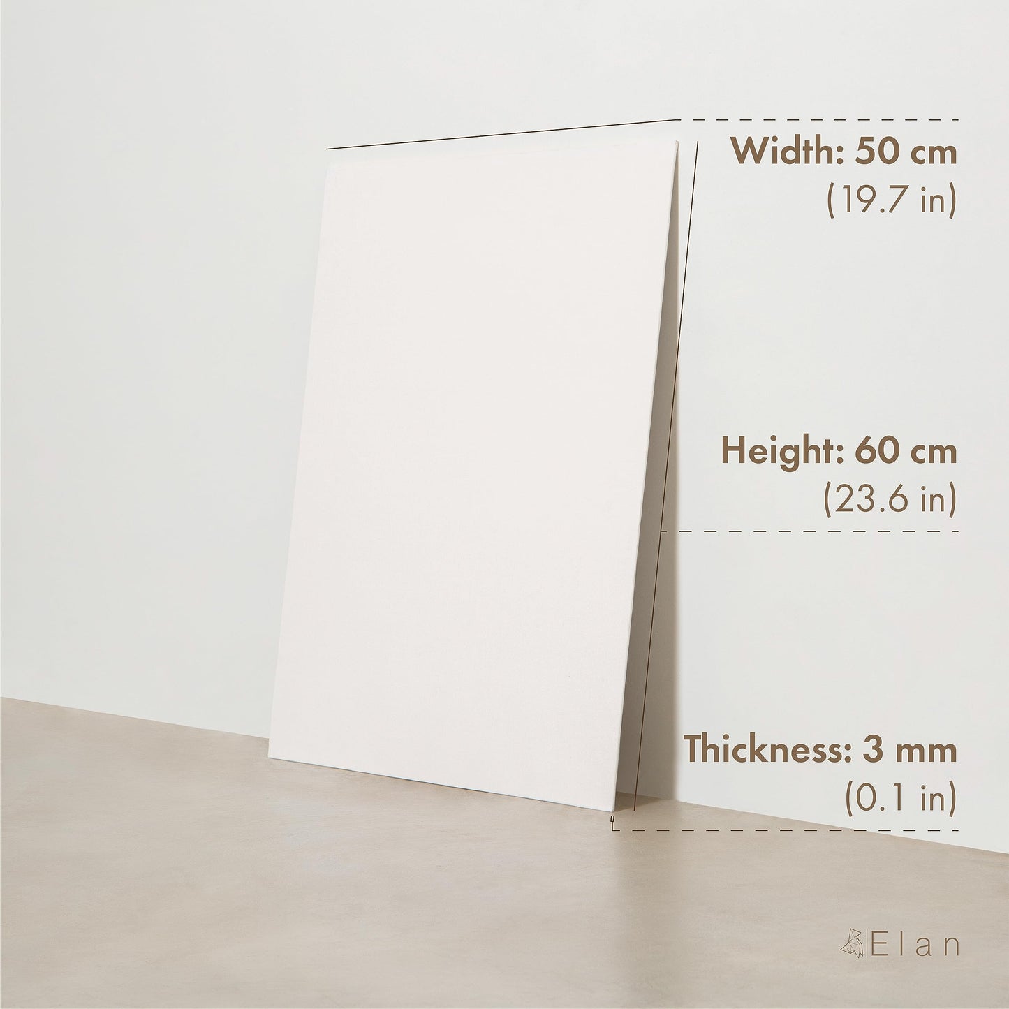 Elan Cotton Canvas Panels 50x60 CM, 6-Pack Canvas Boards for Painting, Painting Canvas, Canvases for Painting, Art Board Bulk Art Canvas Board Blank