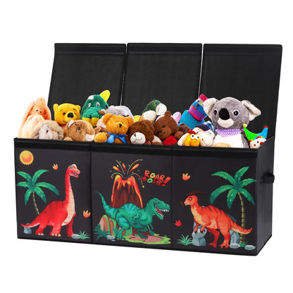 Decalsweet Dinosaur Extra Large Kids Toy Storage Box with Lid,Foldable Oxford Toy Storage Organizer Box for Boys-963240cm-Lightweight Toy Chest with