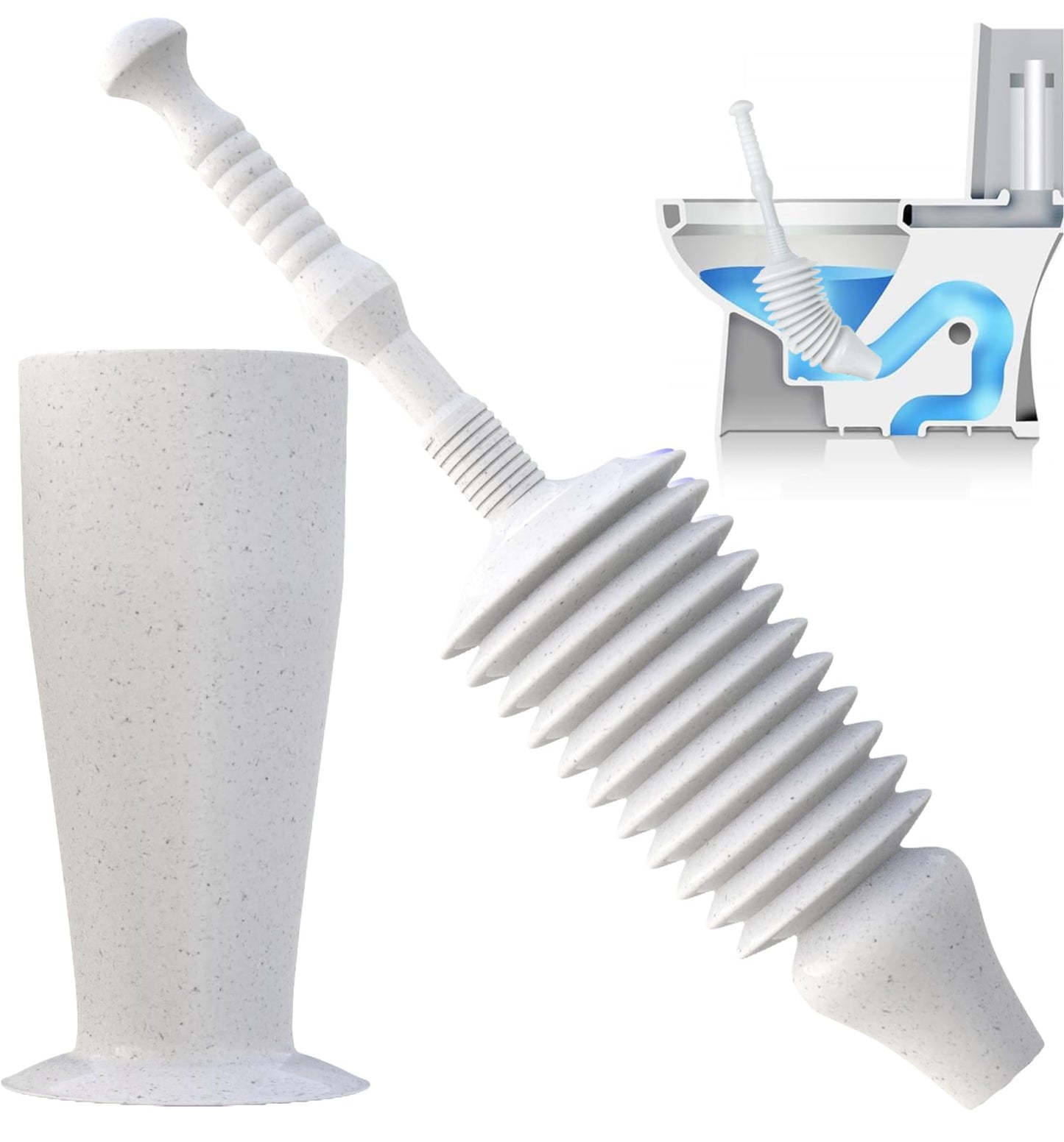 Luigi's World's Best Toilet Plunger - Plunger Toilet Unblocker Heavy Duty - Plungers for Unblocking - Unique Strongest Unblocker Tool