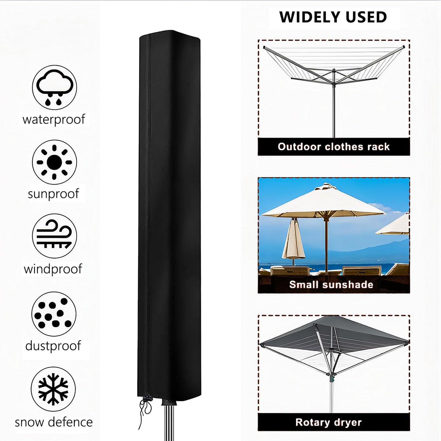 Premium Protective Cover for Rotary Dryer Washing Lines, 420D Clothes Line Cover for Rotary Airer Covers for all Brabantia Rotaries Standard