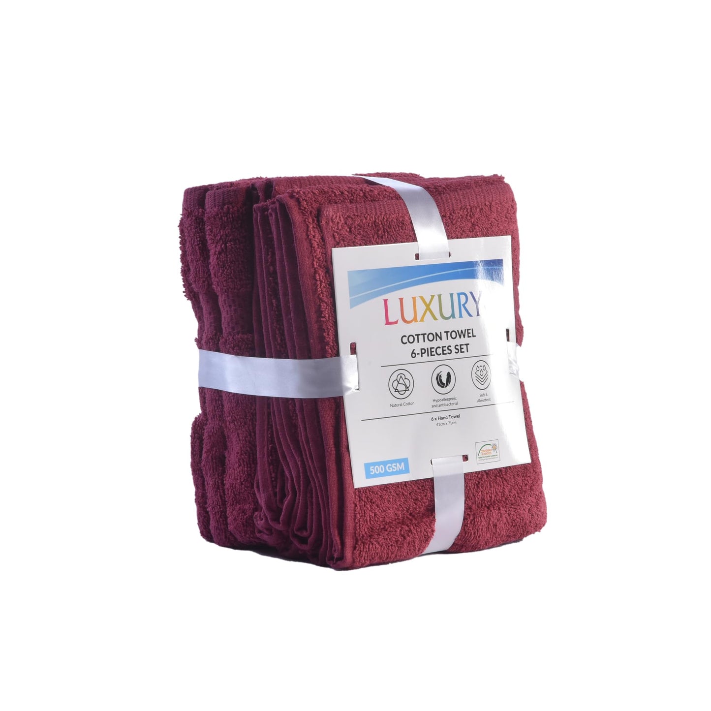 Ultra Soft & Thick Hand Towels - 6-Pack, 100% Combed Cotton, High Absorbency, Large 40 x 70 cm Hand Towels, Quick-Dry, Premium Hotel & Spa Quality