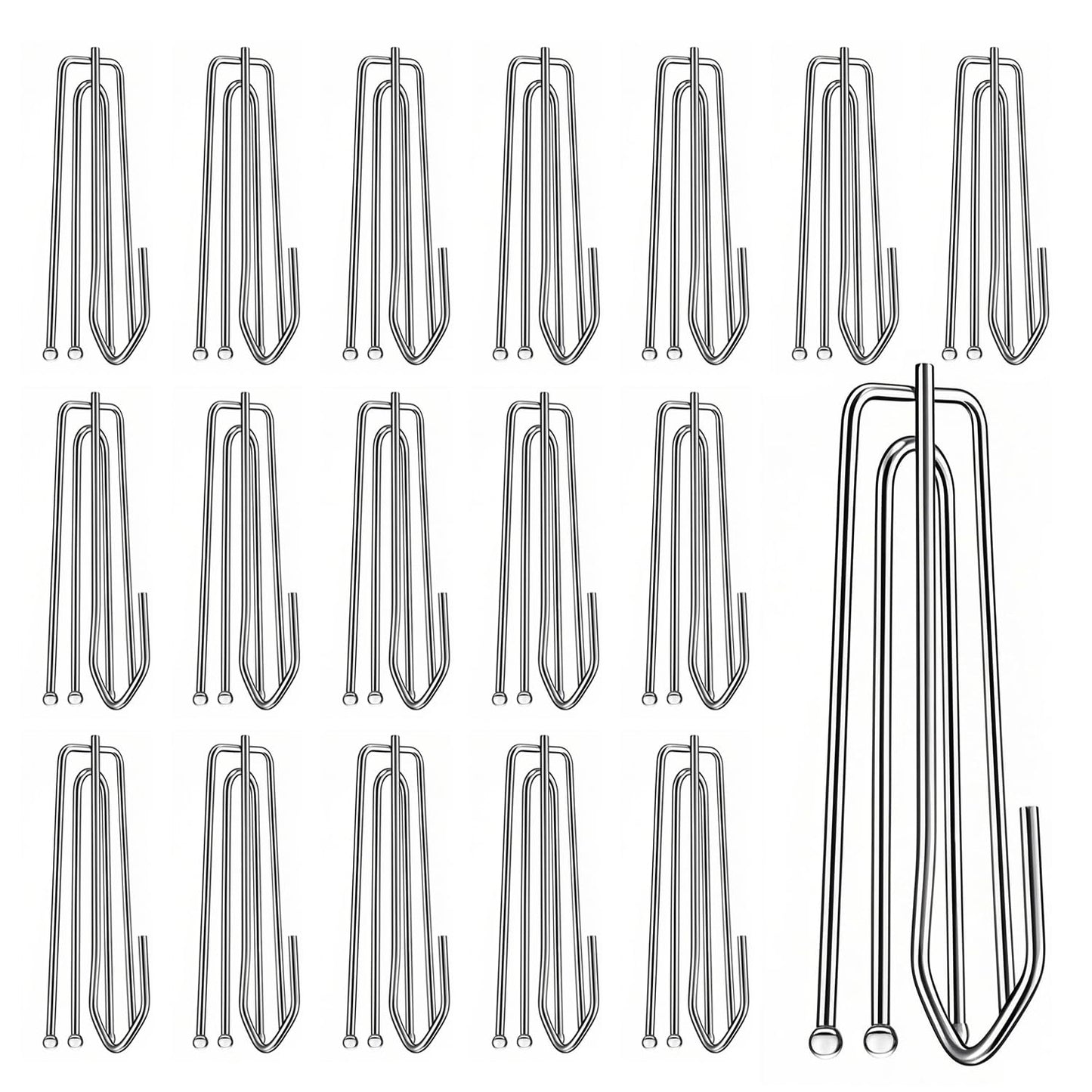 80 Pcs Pencil Pleat Curtain Hooks, Metal Curtain Hooks