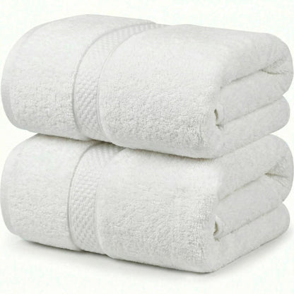 MistyMorning Extra Large Bath Sheets Pack of 2 Jumbo Size 90x180cm,100% Cotton 500GSM Super Soft & Highly Absorbent Quick Dry Luxury Bathroom