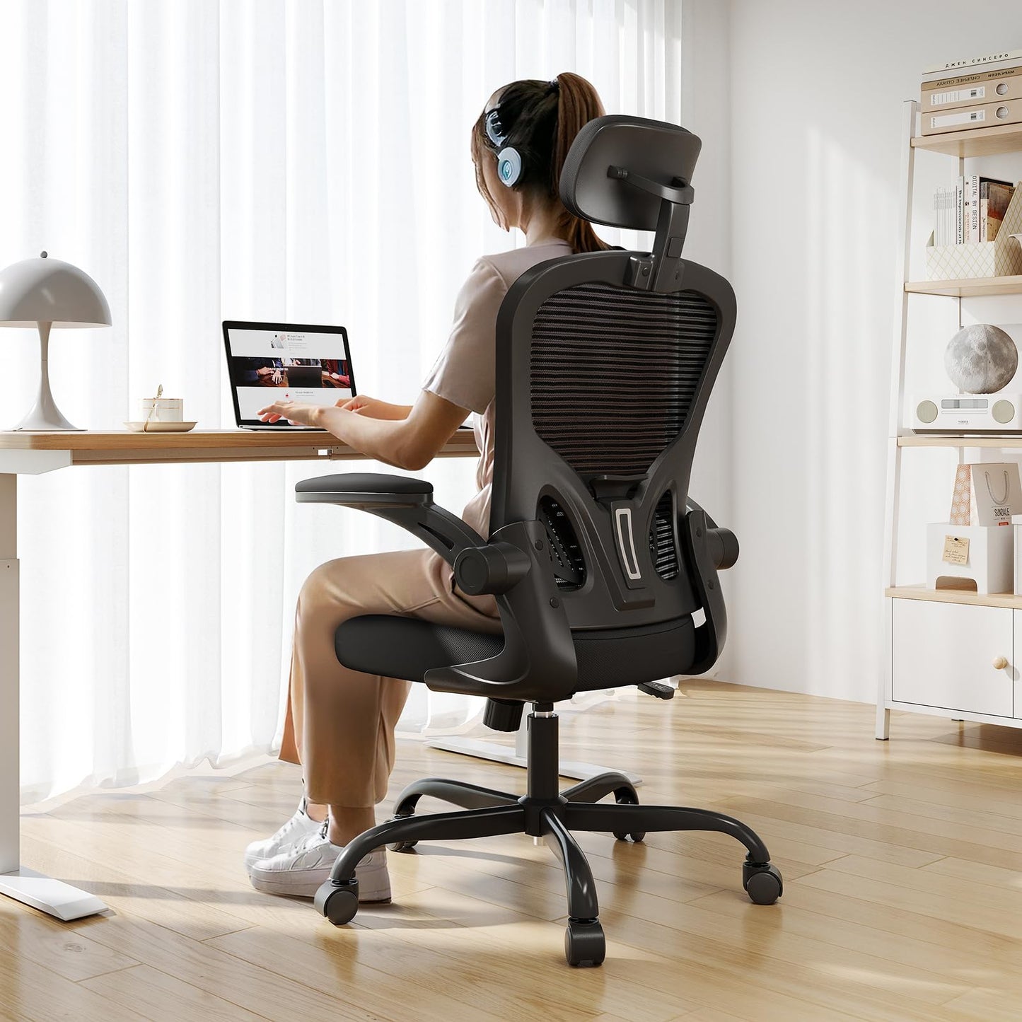 Synorla Desk Chair Ergonomic Office Chair with 330LBS Capacity, High Back Computer Chairs for Long Hours Comfortable